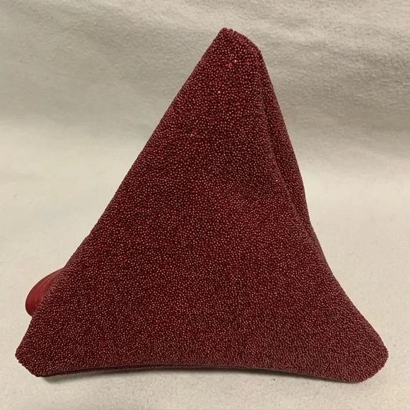 Kemestry Beaded Evening Bag Red Triangle Clutch Purse USA Elegant Holiday Party - Picture 9 of 11
